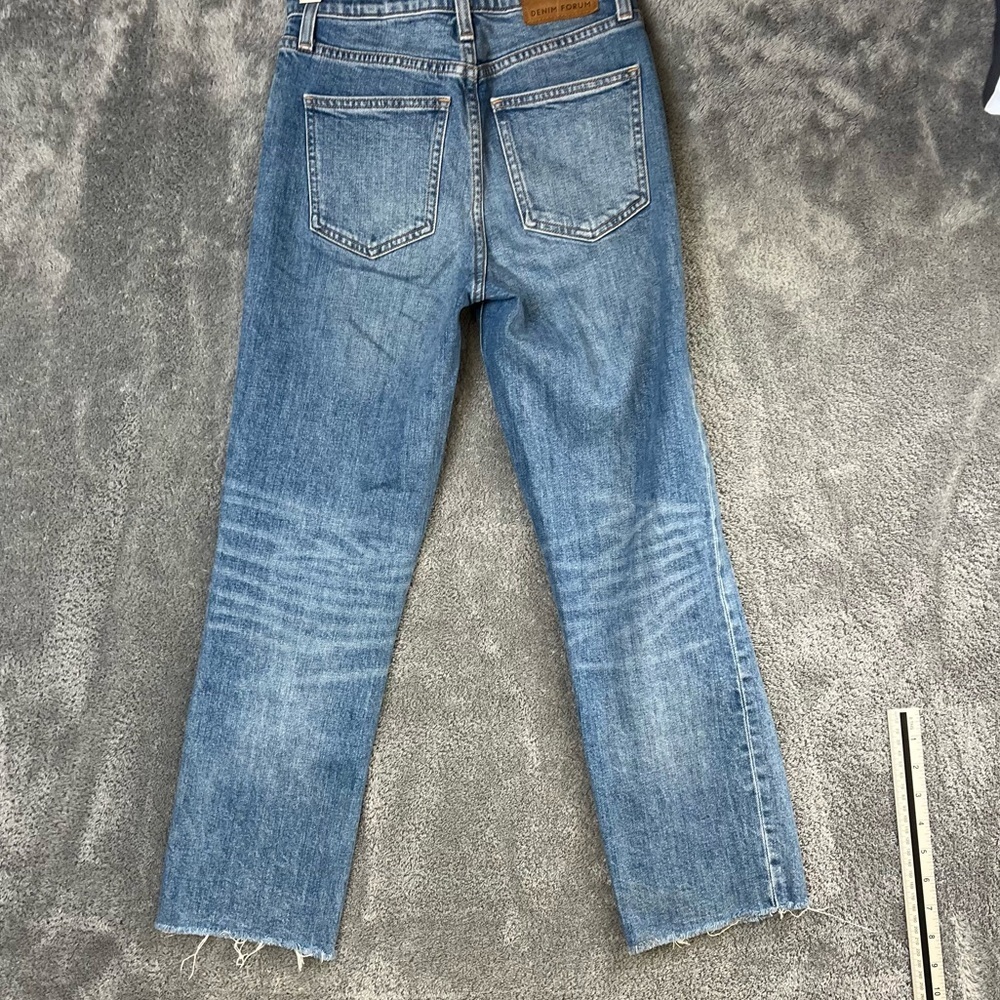 Aritzia Denim Forum The Arlo High Rise Straight 24 W 28 L Ankle Medium Wash - Picture 4 of 14